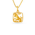 Capricorn Symbol Gold Pendant,,hi-res image number null