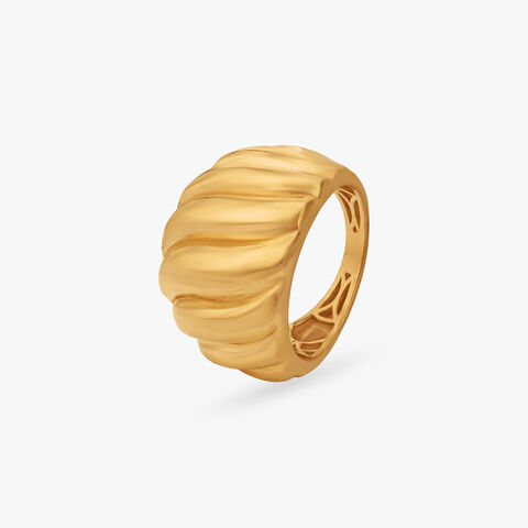 Wave Crest Gold Ring