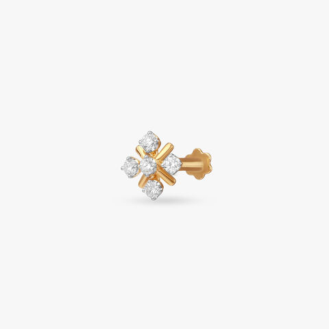 Starlit Bloom Diamond Nose Pin