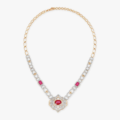Classic Charms Natural diamond Necklace Set