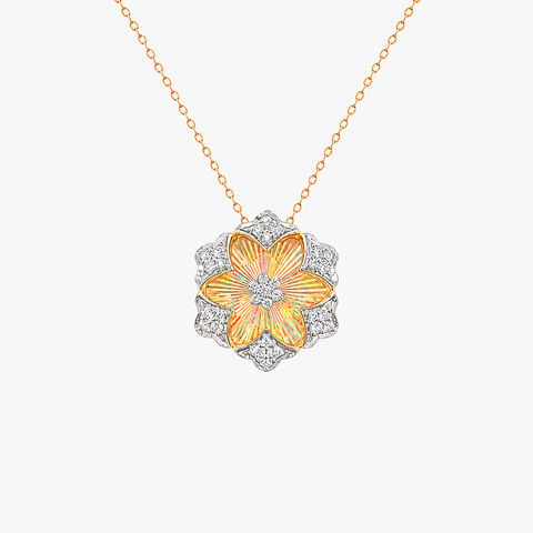 Aurora Bloom Diamond Pendant