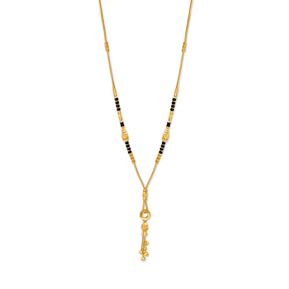 Aesthetic Yellow Gold Ring Mangalsutra