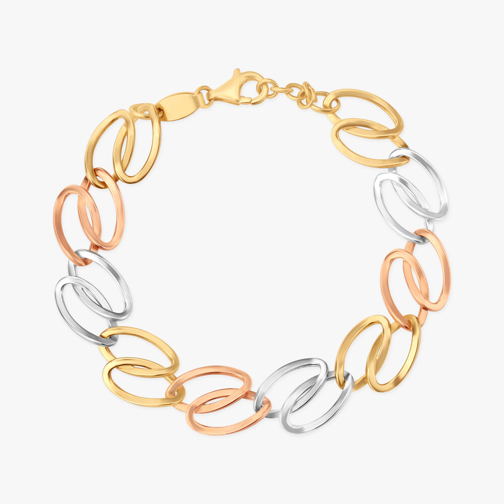 Zig-Zag Classic Design Superior Quality Golden & Silver Color Bracelet -  Style B412 – Soni Fashion®