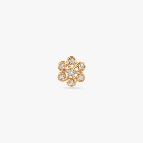 Starburst Petal Diamond Nose Pin