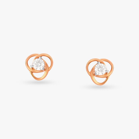 Contemporary Glamour Diamond Stud Earrings