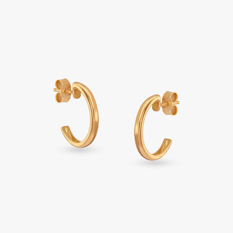 Timeless Curve Gold Hoop Earrings