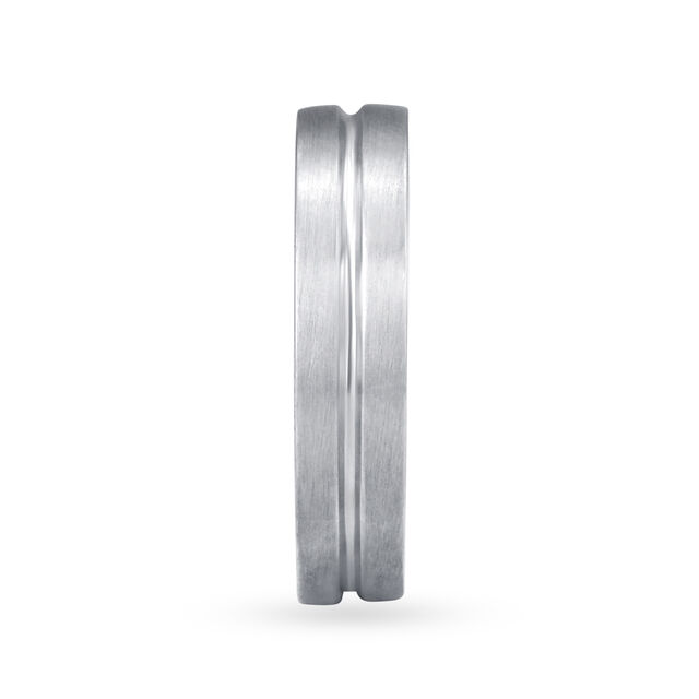 Classy Ridged Platinum Ring,,hi-res image number null