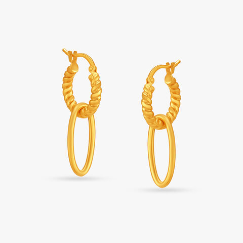 Minimal Twisted Hoop Earrings