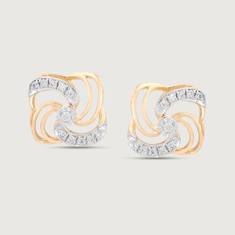 Swirl Pop Diamond Earrings