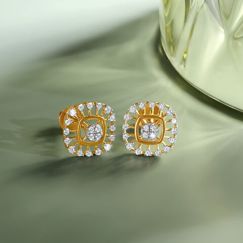 Rosy Glints Stud Earrings