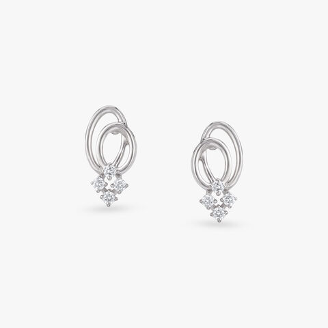 Eclipse Flow Diamond Stud Earrings