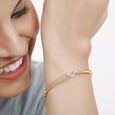 14 KT Yellow Gold Classy Contemporary Bangle,,hi-res image number null