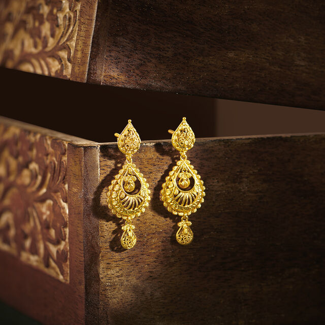 Gold earrings