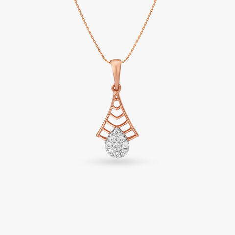 Shimmer Arc Diamond Pendant
