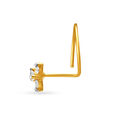 Ethereal Gold and Diamond Nose Pin,,hi-res image number null