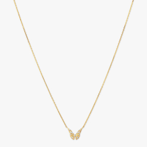 Flutter Frame Diamond Pendant with Chain
