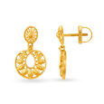 Winning 22 Karat Yellow Gold Round Drop Earrings,,hi-res image number null