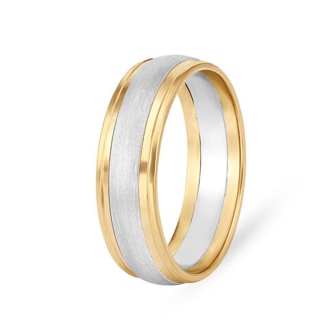 Bold Platinum and Rose Gold Ring for Men