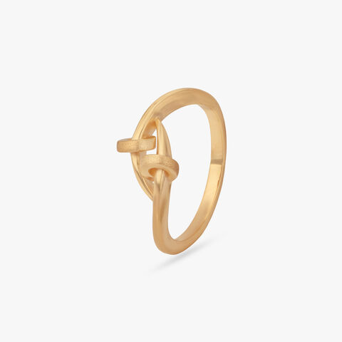 Cross Knot Gold Ring