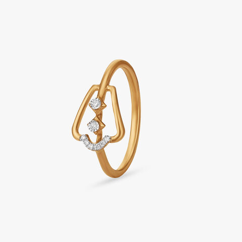 Linear Spark Diamond Ring