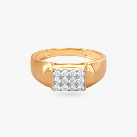 Bold Precision Diamond Finger Ring for Men