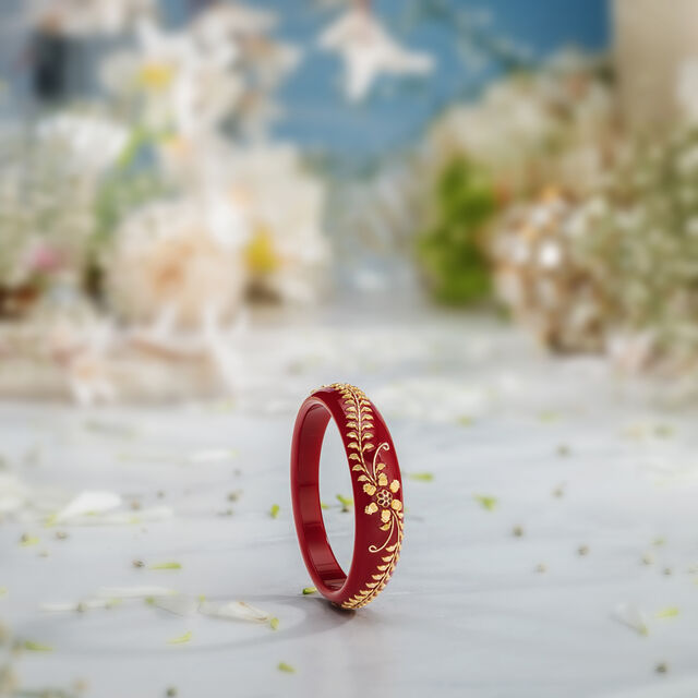 Wonderous Red Pola Bangle