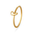 Letter P 14KT Yellow Gold Initial Ring,,hi-res image number null
