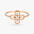 Minimal Floral Diamond Ring,,hi-res image number null