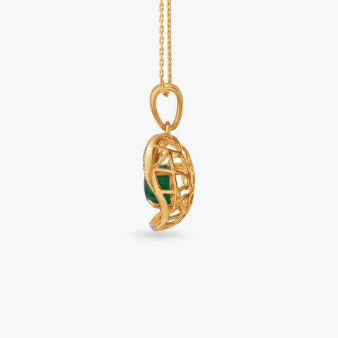 Verdant Aura Diamond Pendant