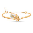 18 KT Yellow Gold Burning Flame Diamond Bangle,,hi-res image number null