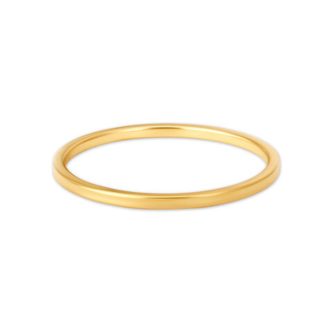 Minimalist Yellow Gold Bangle