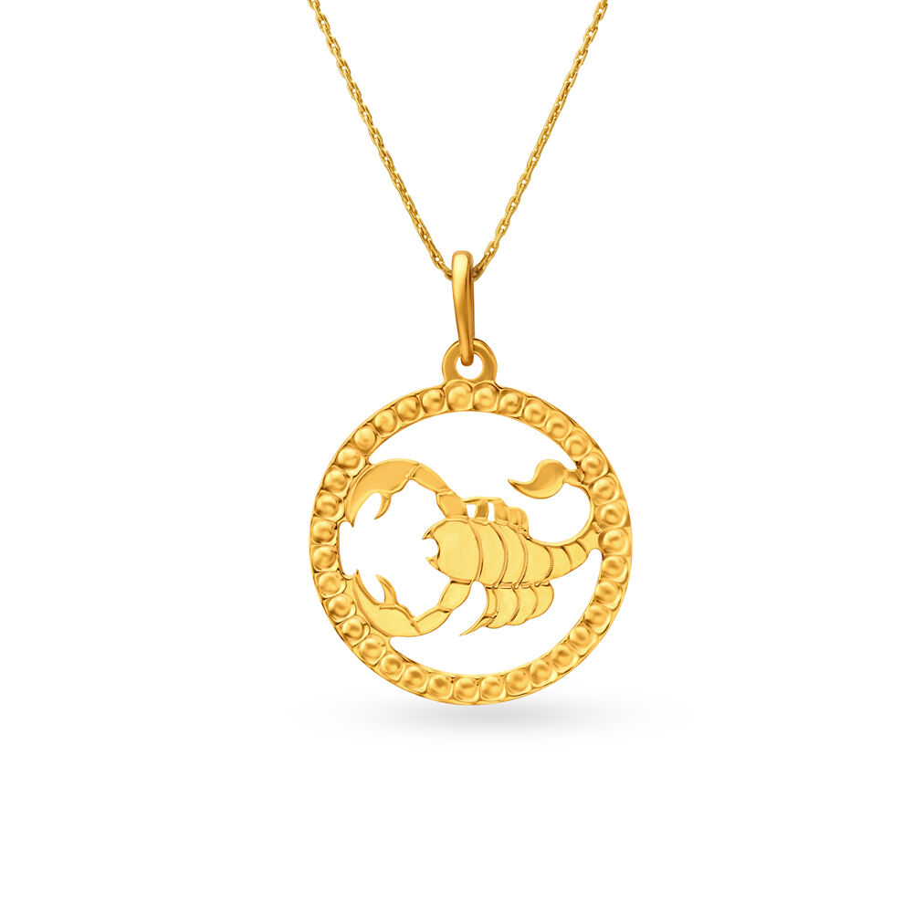 Gold online necklace scorpio
