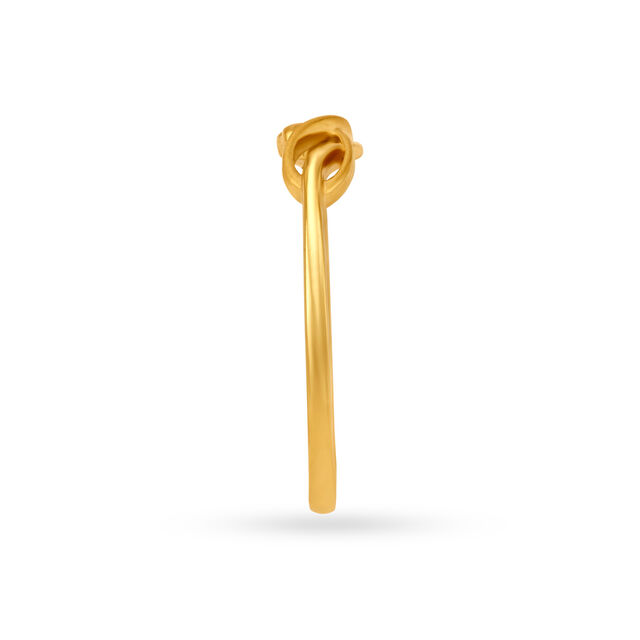 Fancy Floral Motif Gold Finger Ring,,hi-res image number null
