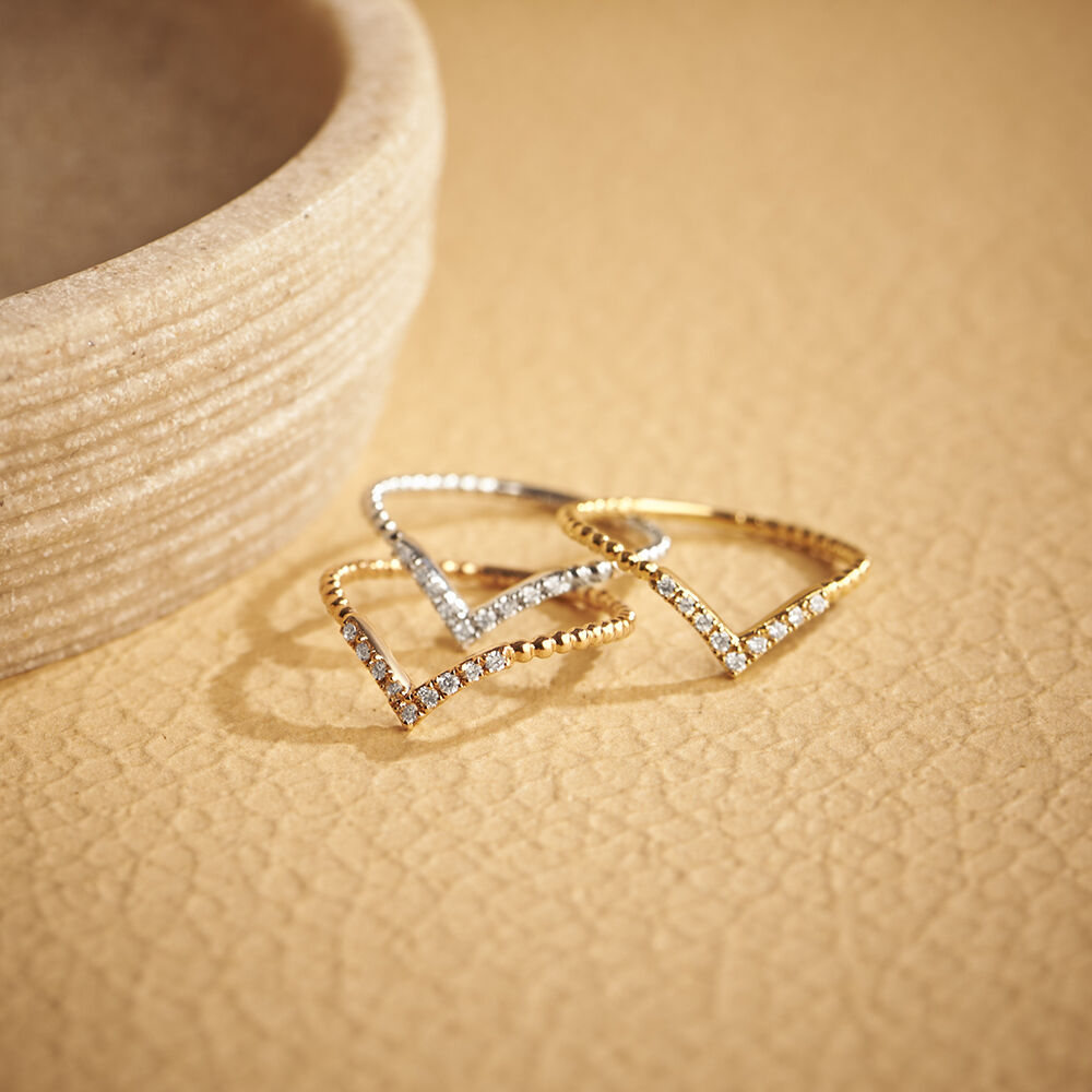 Stackable Arch Diamond Rings