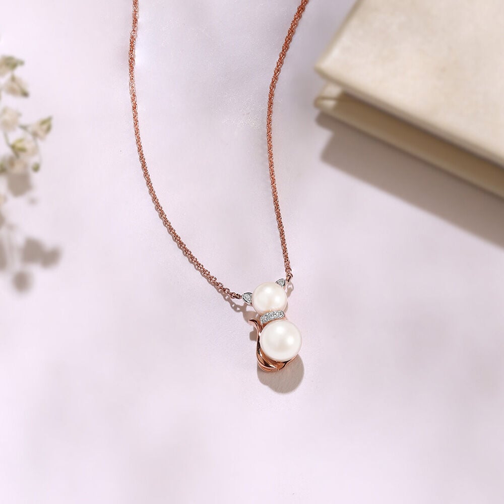 Timeless Elegance Pearl & Diamond Necklace