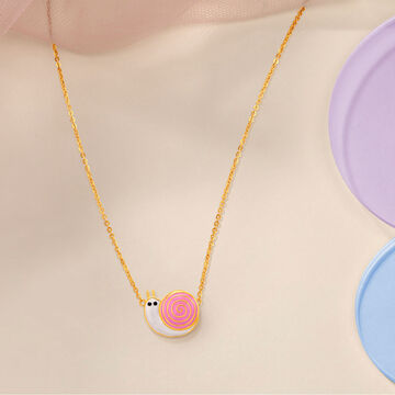 Serene Snail Pendant with Chain for Kids