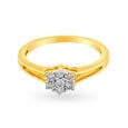 Enchanting 18 Karat Yellow Gold And Diamond Finger Ring,,hi-res image number null
