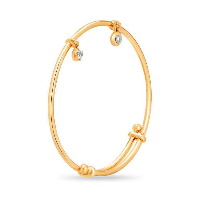 Mamma Mia 14 KT Yellow Gold Bubble it up! Bangle for Kids,,hi-res image number null