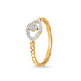 14 KT Yellow Gold Round Diamond Ring,,hi-res image number null