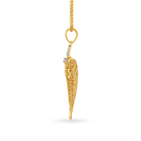 Felicitous 18 Karat Yellow Gold And Diamond Ganesha Pendant
