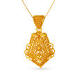 Traditional Filigree Work Gold Pendant,,hi-res image number null