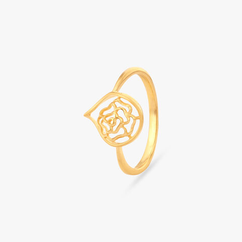 Petal Frame Gold Ring