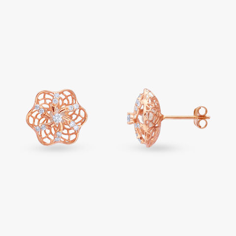 Sparkling Diamond Stud Earrings