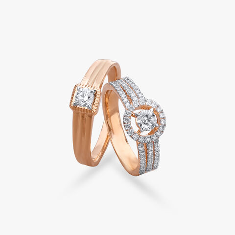 Forever Bond Diamond Couple Rings