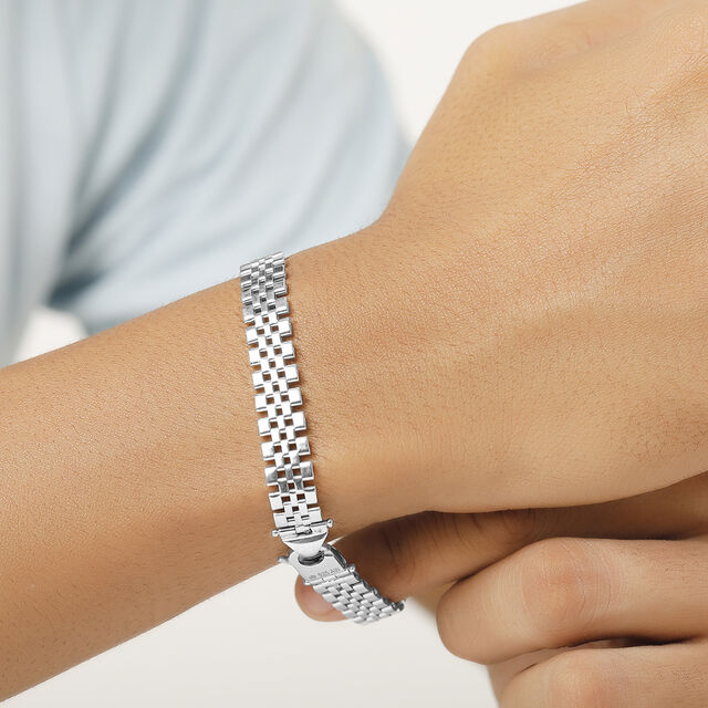 Silver Chain Bracelet Pure Silver Bracelet For Mens Tanishq 925