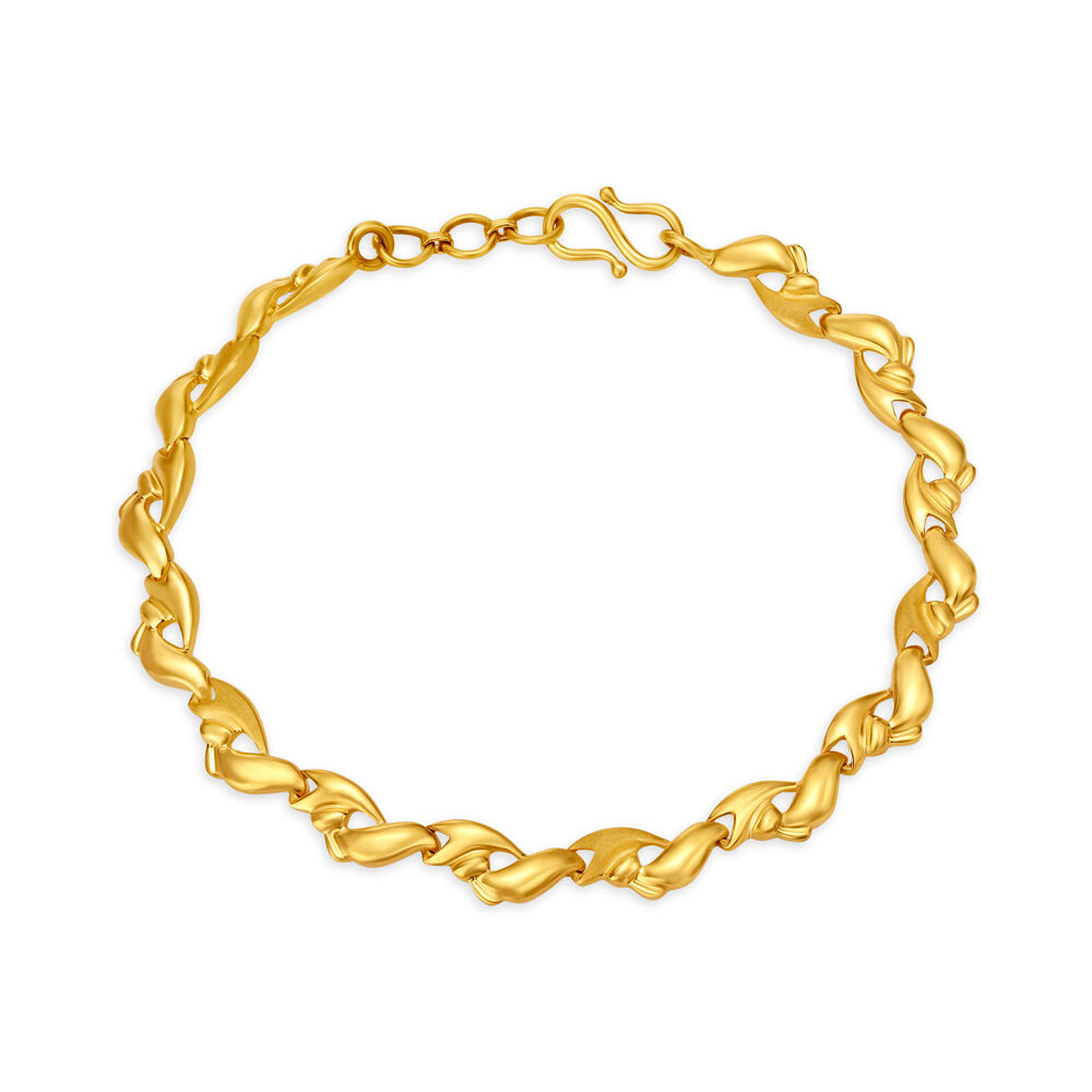 Glossy Knotted Gold Bracelet