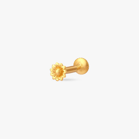 Sunlit Bloom Gold Nose Pin