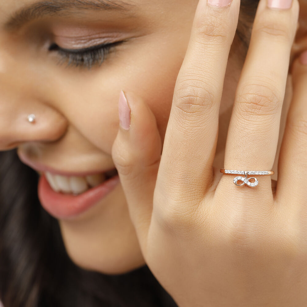 Infinity ring hotsell gold tanishq