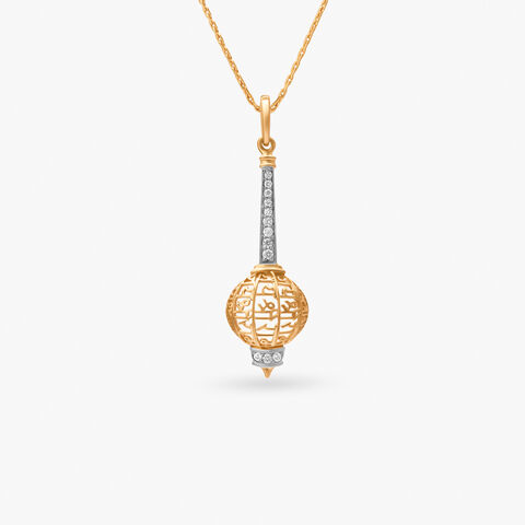 Ornate Mace Diamond Pendant