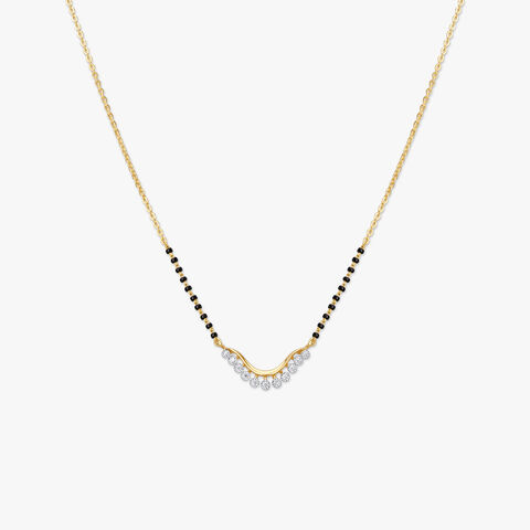 Elegant Wave Diamond Mangalsutra